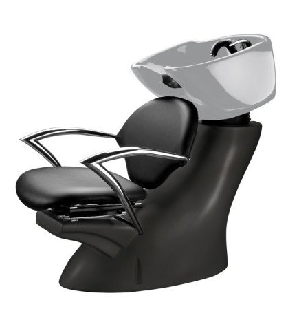 LAVACABEZAS 'STIL'NEGRO CON CERAMICA BLANCA