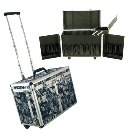 MALETA TROLLEY DECORADA 47X24X33CM