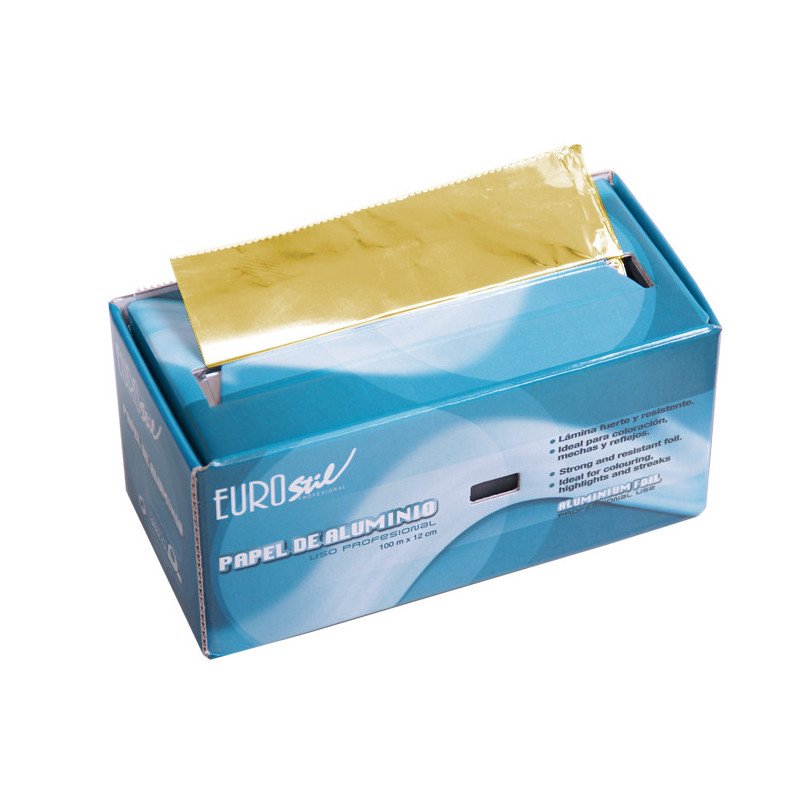 ROLLO PAPEL ALUMINIO 100 M.ORO