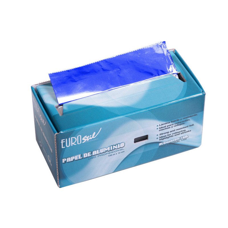 ROLLO PAPEL ALUMINIO 100 M.AZUL