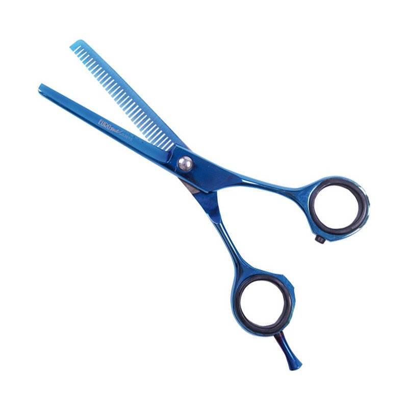 TIJERA ESCULPIR 32D.TITANIO AZUL 5,5