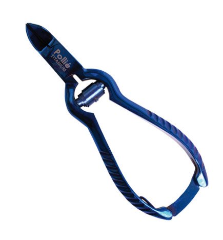 CORTA UÑAS PEDICURA CIERRE 14CM.AZUL TITANIO