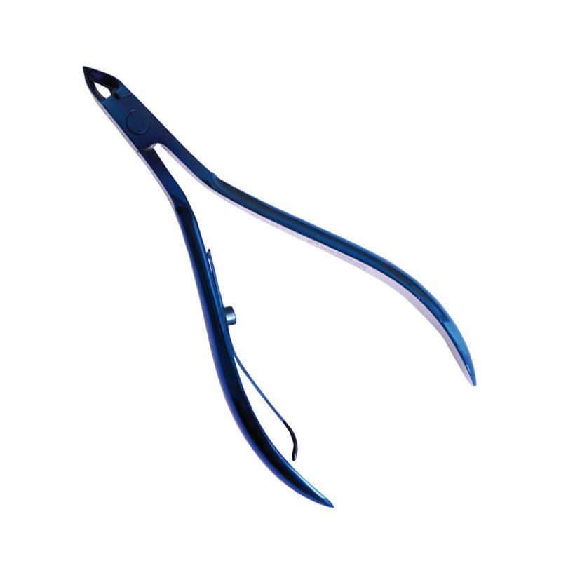ALICATE CORTA CUTICULAS 10CM. AZUL TITANIO