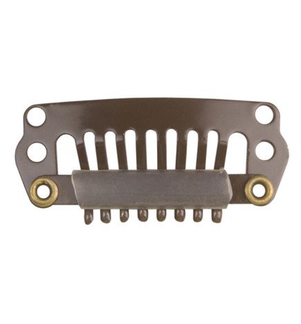 BOL.4 CLIPS 2,8 CM.MEDIANOS EXTENSIONES MARRON