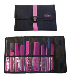 ESTUCHE PROF. 9 PEINES COLORES CON CIERRE