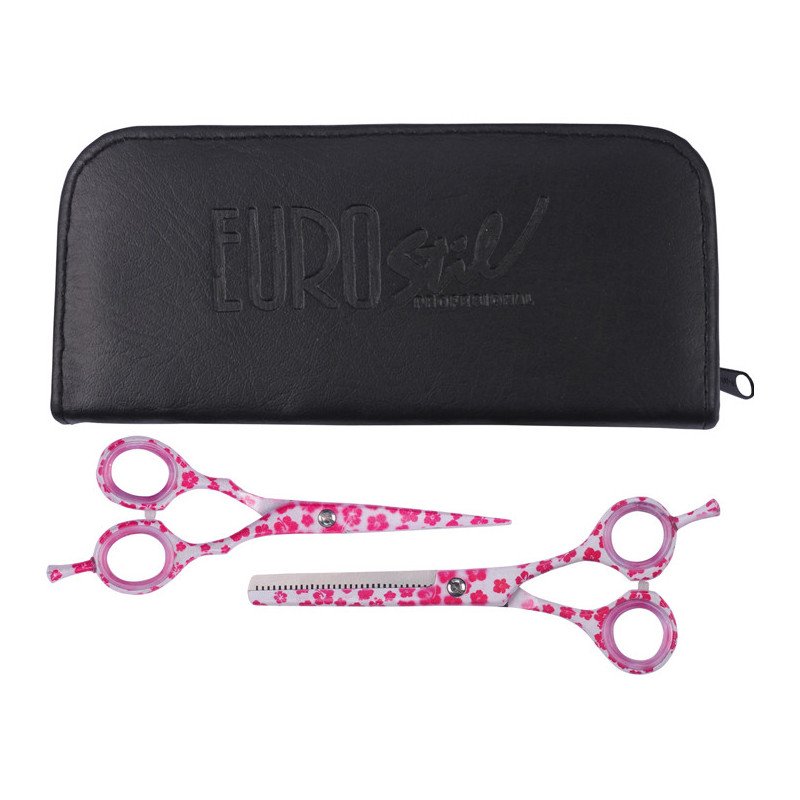 ESTUCHE 2 TIJERAS CORTE/ESCULPIR DECOR.ROSA