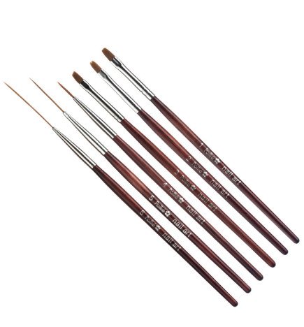 SET 6 PINCELES DECORACION UÑAS