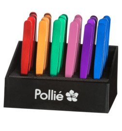 EXPOSITOR 24 PINZAS DEPILAR INOX.OBLIC.COLORES