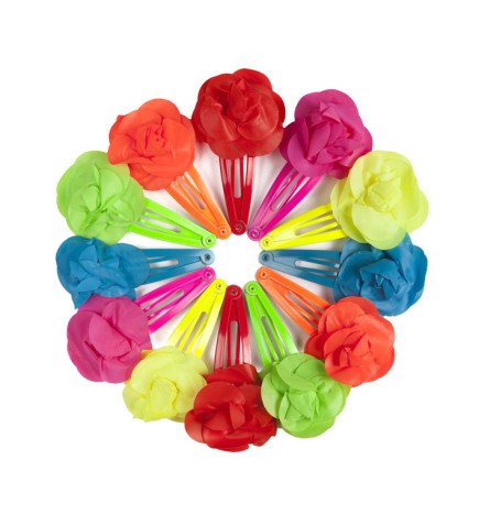 BOLSA 12 RANITAS 5CM FLOR FLUOR COLORES