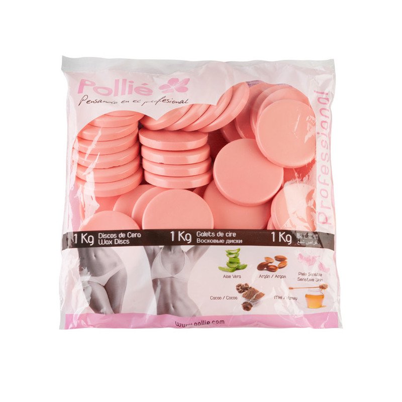 BOLSA 1KG. DISCOS CERA ROSA PIEL SENSIBLE
