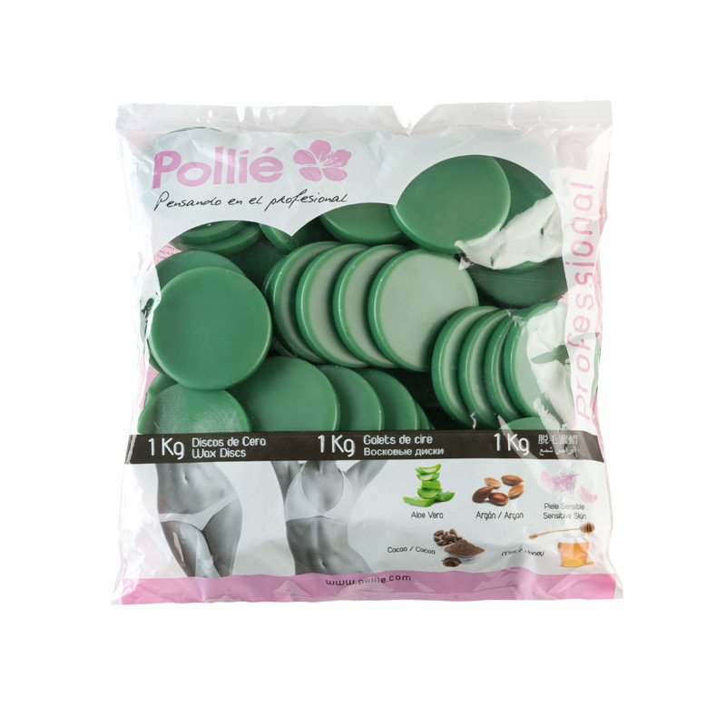 BOLSA 1KG. DISCOS CERA VERDE ALOE VERA
