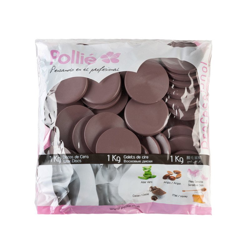 BOLSA 1KG. DISCOS CERA CACAO