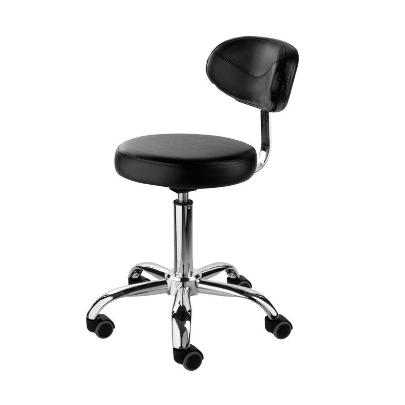 SILLA NEGRA CON RESPALDO Y REGULACION