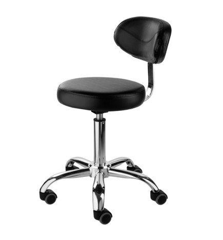 SILLA NEGRA CON RESPALDO Y REGULACION
