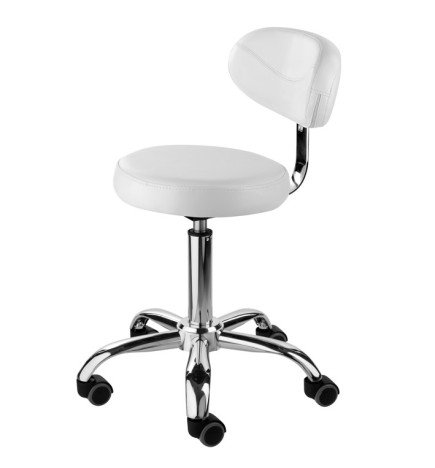 SILLA BLANCA CON RESPALDO Y REGULACION