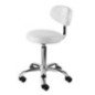 SILLA BLANCA CON RESPALDO Y REGULACION