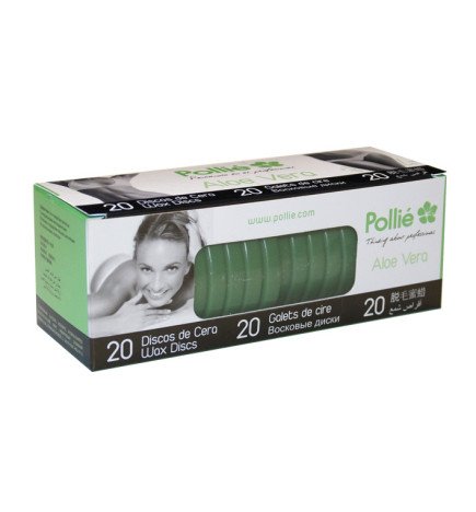 CAJA 20 DISCOS DE CERA ALOE VERA