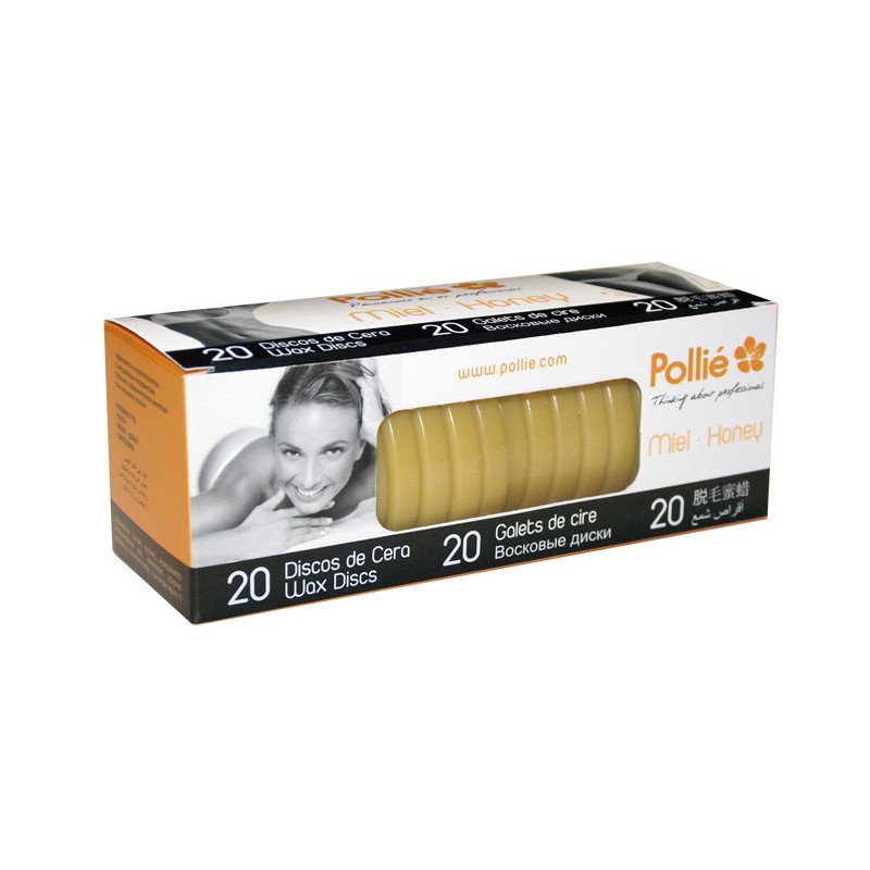 CAJA 20 DISCOS DE CERA MIEL