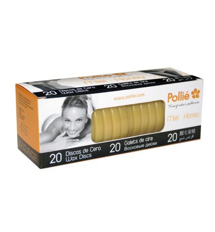 CAJA 20 DISCOS DE CERA MIEL