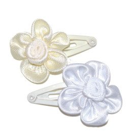 CART.12 RANITAS 3CM ROSITA SATEN BLANCO/MARFIL