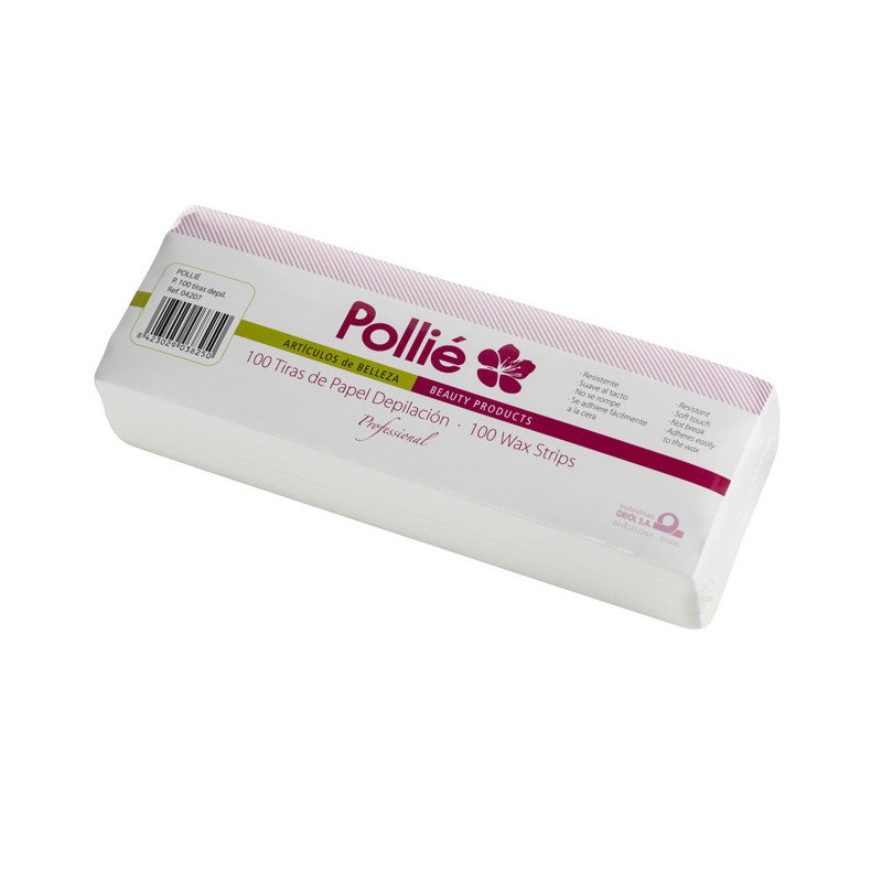 PAQ.100 TIRAS PAPEL 20X7CM.DEPILACION *POLLIE*