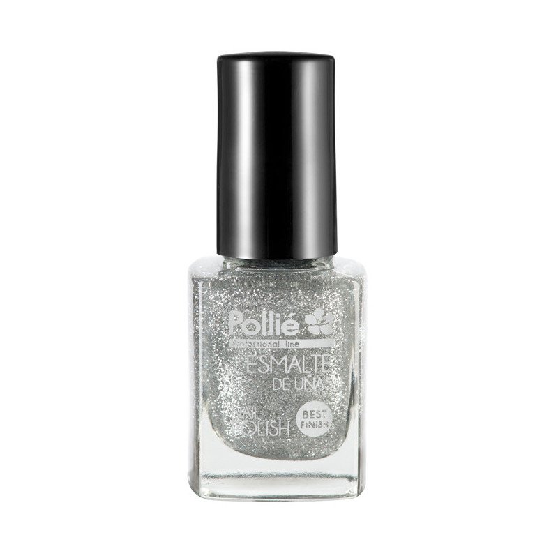 ESMALTE UÑAS PURPURINA PLATA 12ML.