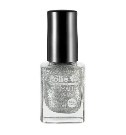 ESMALTE UÑAS PURPURINA PLATA 12ML.