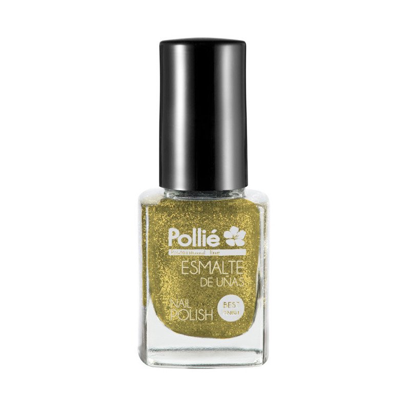 ESMALTE UÑAS PURPURINA DORADA 12ML.
