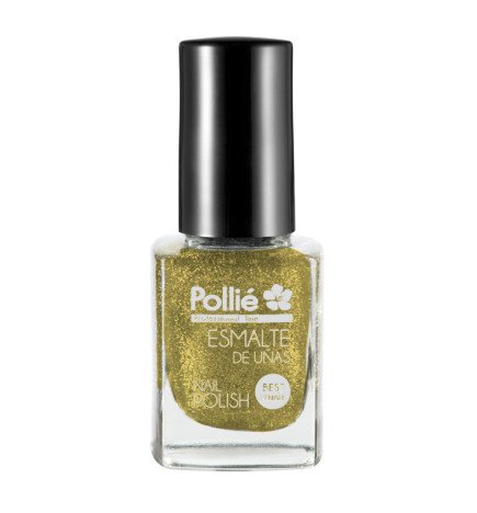 ESMALTE UÑAS PURPURINA DORADA 12ML.