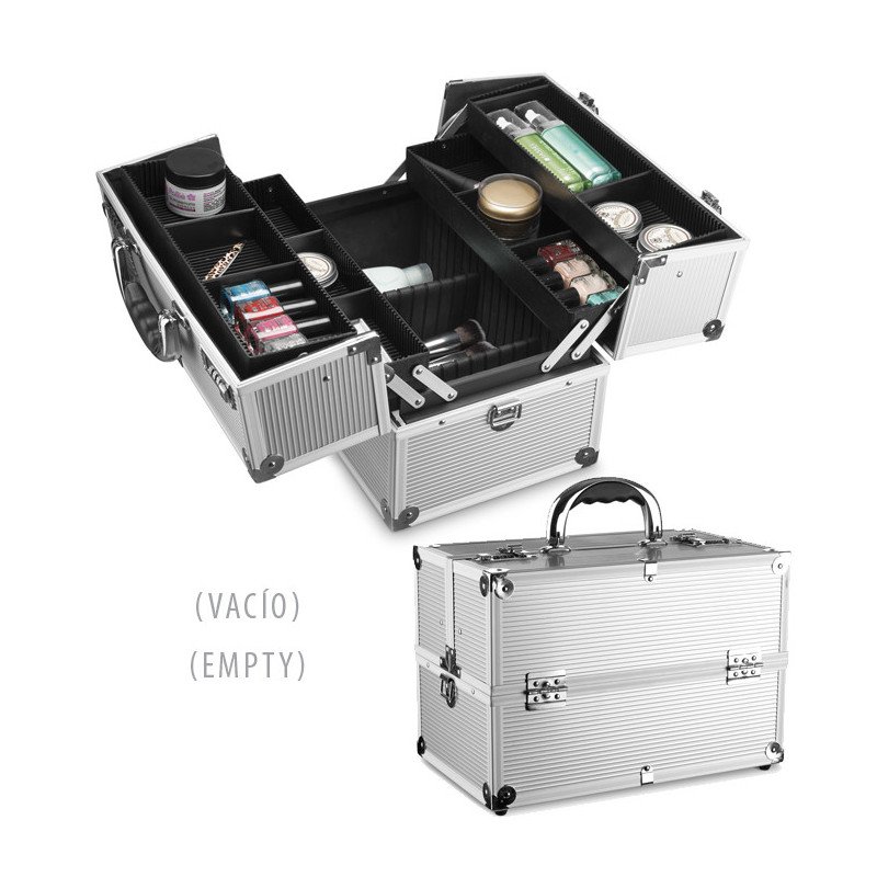 MALETA ALUMINIO MAQUILLAJE (VACIA)