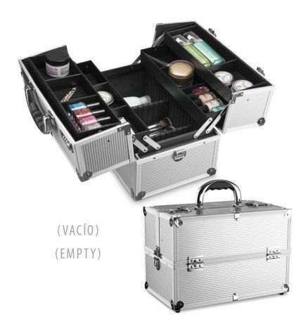 MALETA ALUMINIO MAQUILLAJE (VACIA)