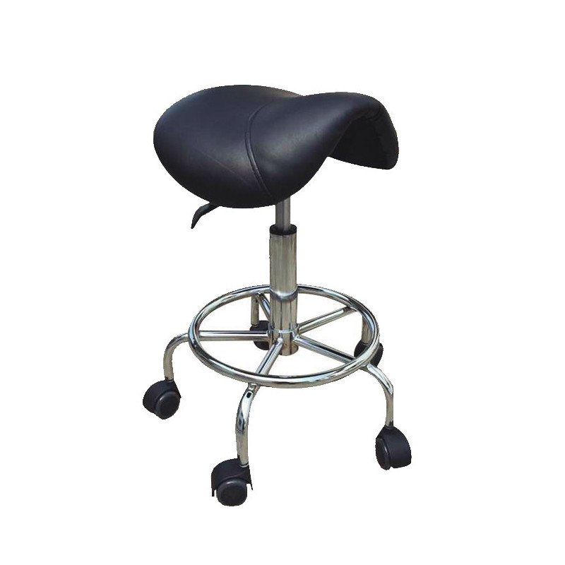 SILLA RODEO BASE METAL NEGRO