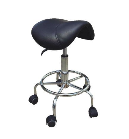 SILLA RODEO BASE METAL NEGRO