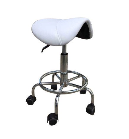 SILLA RODEO BASE METAL BLANCO