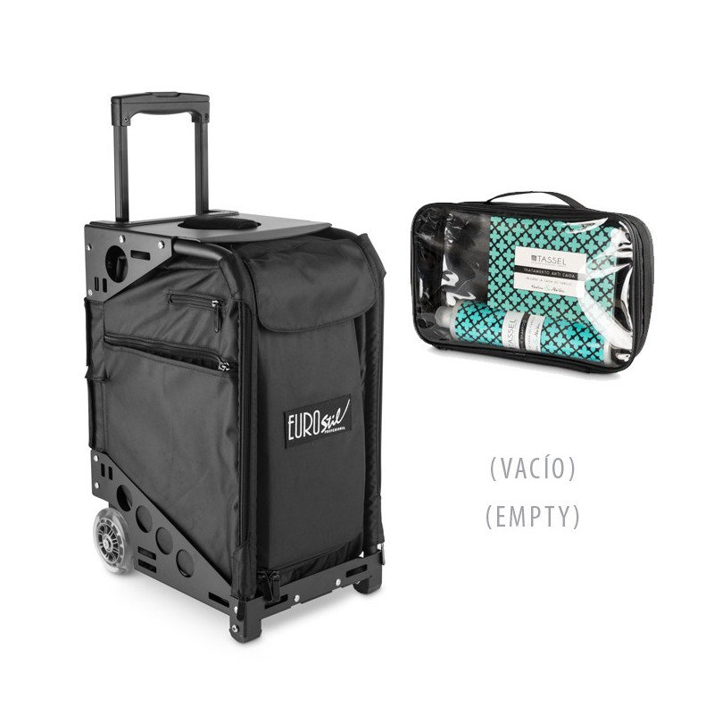 BOLSA PELUQUERIA CON RUEDAS NEGRA