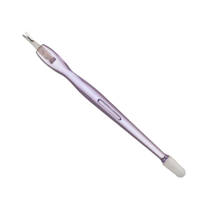 CORTA CUTICULAS LILA CON GOMA