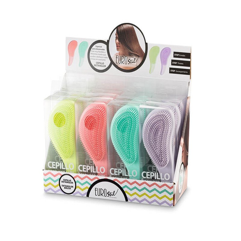 EXP. 12 CEPILLOS DESENREDAR COLORES GRANDES