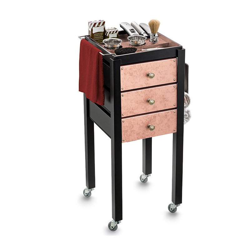 CARRITO DE BARBERIA EN COBRE