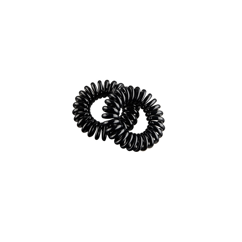 PACK DE 2 GOMAS ESPIRAL PEQUEÑA 35MM NEGRAS