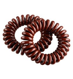 PACK DE 2 GOMAS ESPIRAL MEDIANA 45MM MARRON