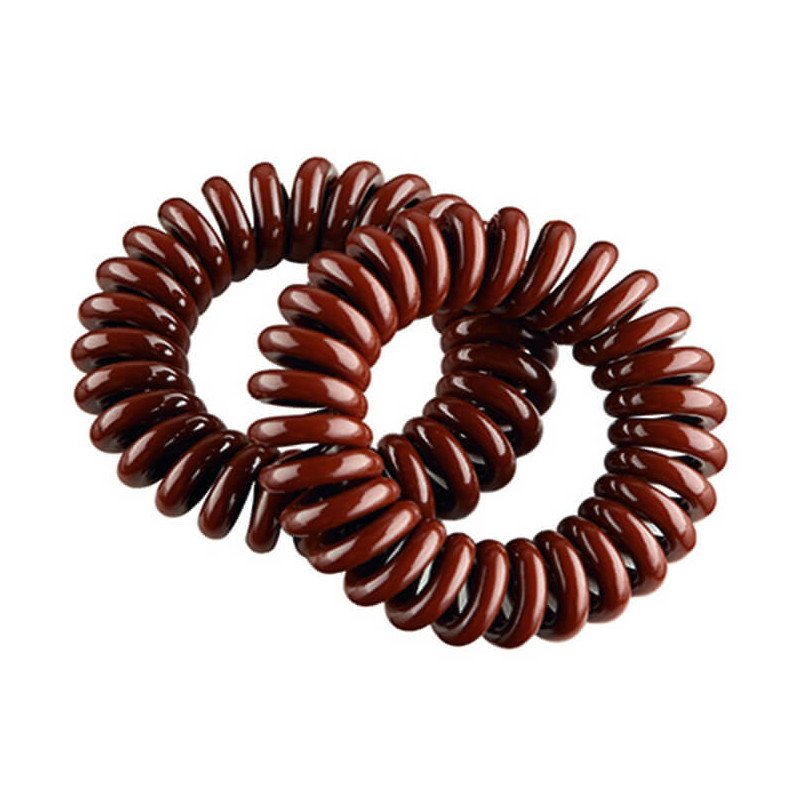 PACK DE 2 GOMAS ESPIRAL MEDIANA 45MM MARRON