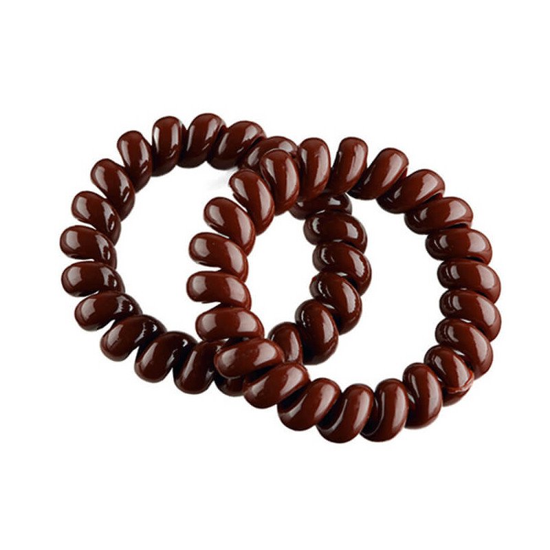 PACK DE 2 GOMAS ESPIRAL GRANDE 55MM MARRON