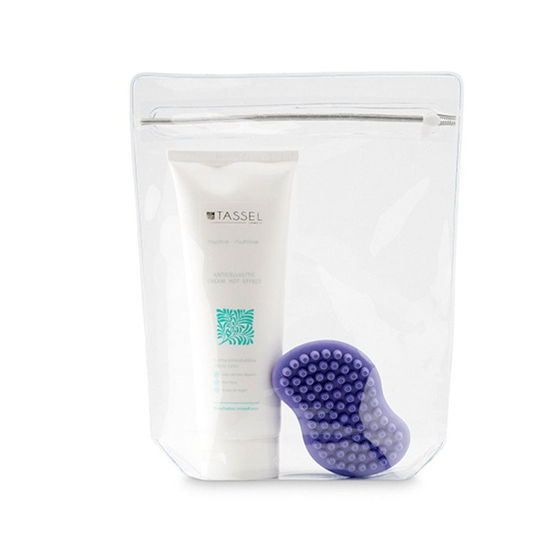 KIT ANTICELULITICA EFECTO CALOR Y ESPONJA GOMA