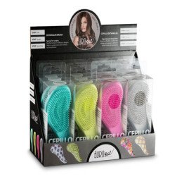 EXPOSITOR 12 CEPILLOS DESENREDAR DECORADOS PEQUEÑOS