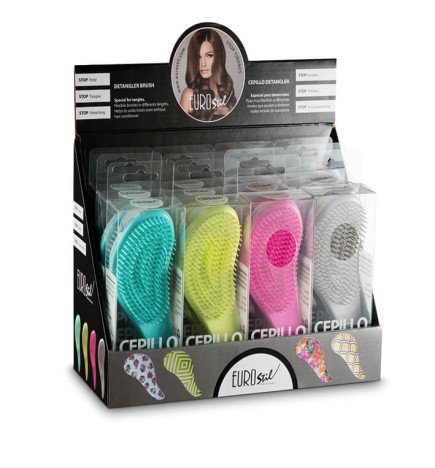 EXPOSITOR 12 CEPILLOS DESENREDAR DECORADOS PEQUEÑOS