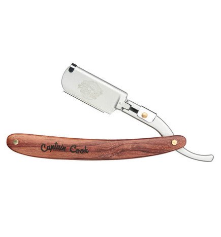 NAVAJA AFEITAR MANGO MADERA CAPTAIN COOK