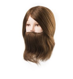 CABEZA MANIQUÍ DANIEL CON BARBA CAB.NATURAL 15-18CM.