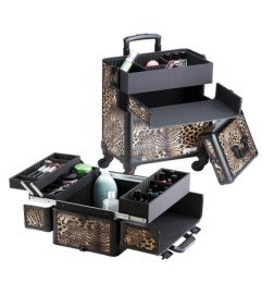 MALETA TROLLEY 4 CUERP.LEOPARDO 37X24,5X70,5CM