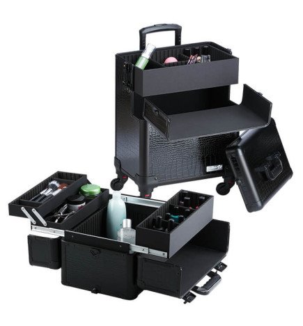 MALETA TROLLEY 4 CUERPOS NEGRA 37X24,5X70,5CM