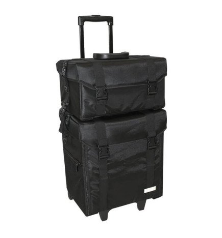 MALETA DOBLE NYLON NEGRA 40,5X29X42CM